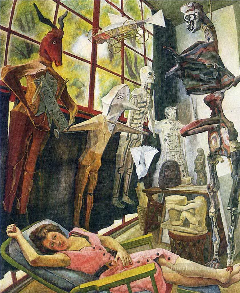 画家のスタジオ 1954 ディエゴ・リベラ油絵
